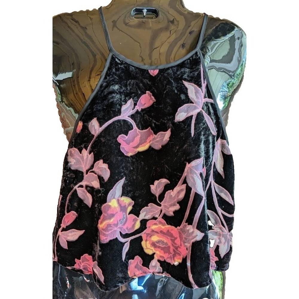 Velvet Womens Tank Top M Floral Whimsigoth Witchy Fairy Romantic Cottagecore